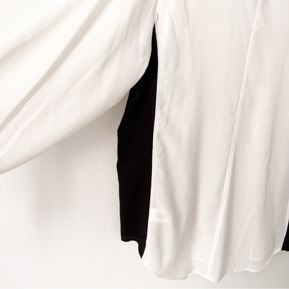 NWT Apt. 9 White & Black Long Sleeve with Epaulets - Picture 3 of 5